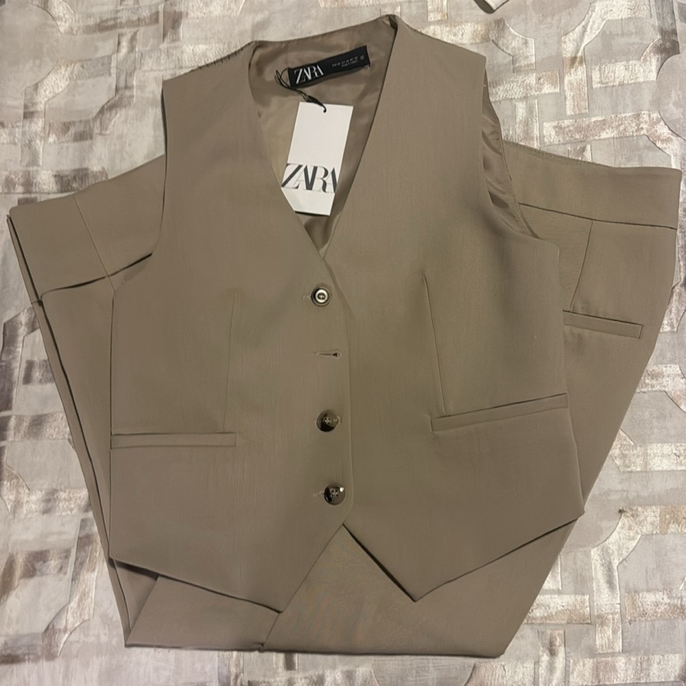 Zara set NWT vest S pants XS